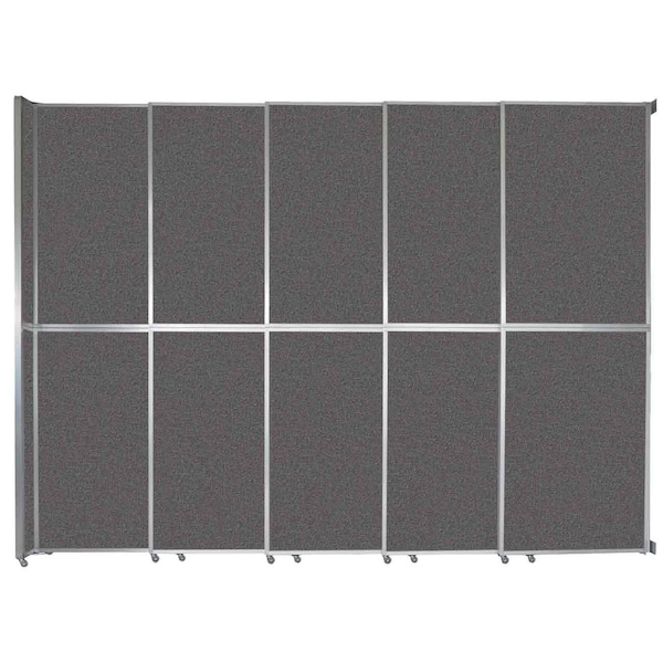 Operable Wall Sliding Room Divider 15'7" x 12'3" Charcoal Gray Fabric